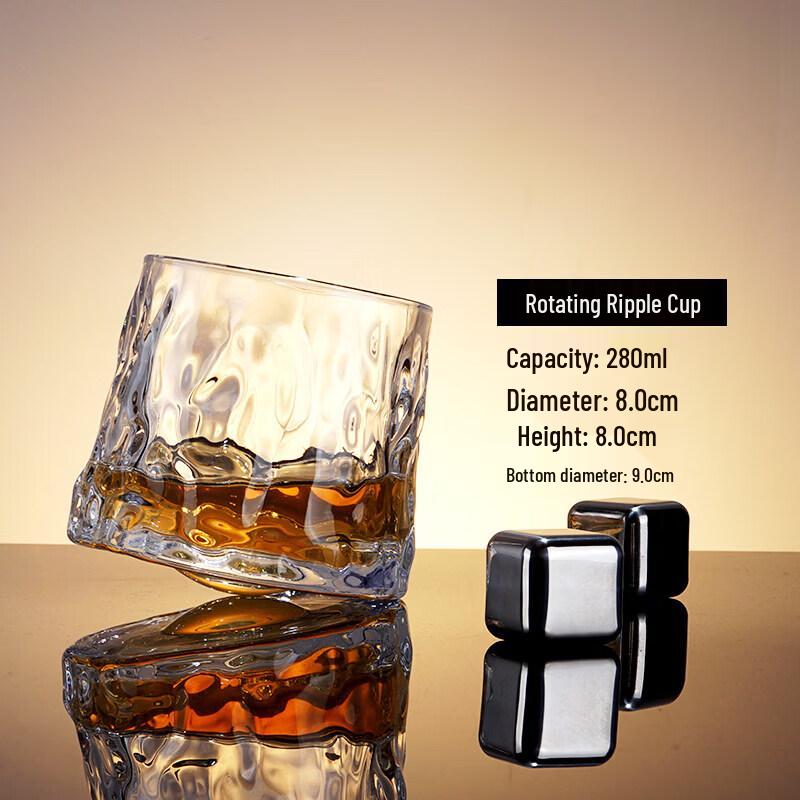 ZISIZ Vintage Engraved Crystal Glass Drinking Set