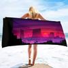Burj Al Arab Sailing Hotel Microfiber Sand Free Beach Towel Thin Quick Fast Dry Super Absorbent Oversized Lightweight Towels