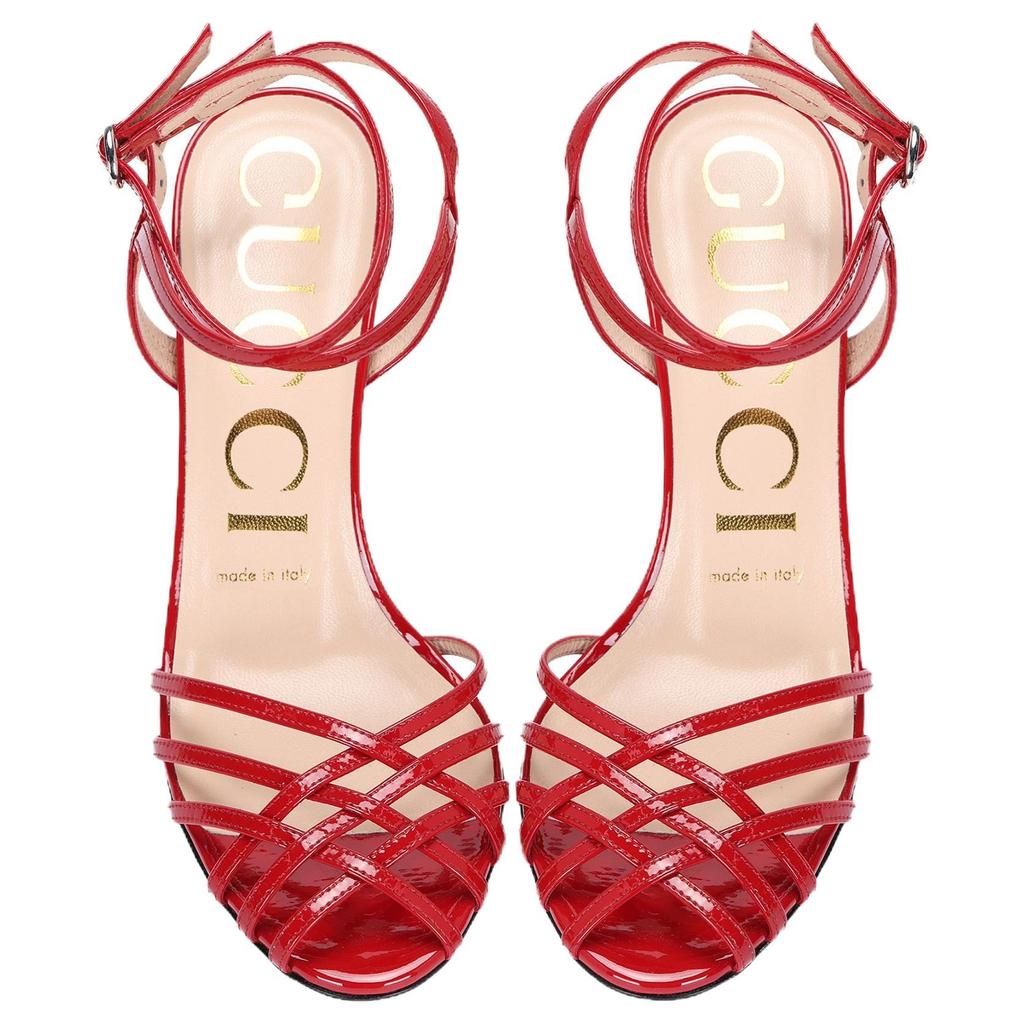 GUCCI Slim Heel High Heels Women's Red 538189 BNC00 6433