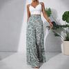 European American Holiday Style Wide Leg Printed Casual Pants - Spring, Summer, Autumn 
