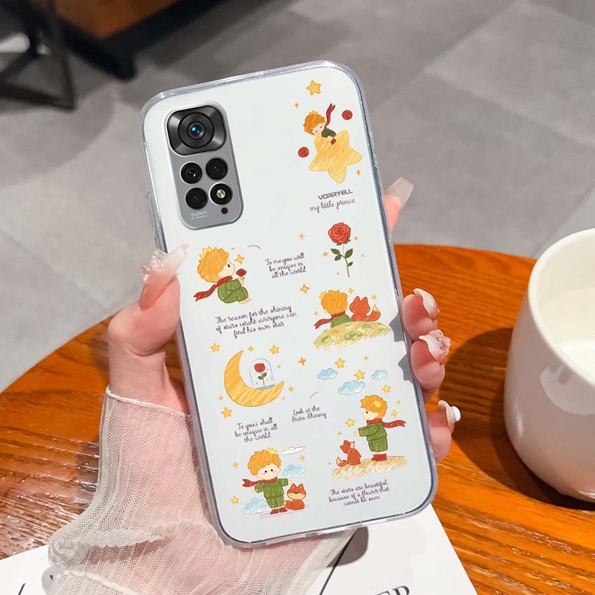 Para Redmi Note 11 11S 11T 12 12S Pro Plus Turbo Capa de Telefone Padrão de Laço Rosa Bonito Silicone Transparente de Alta Qualidade Capa Antiderrapante Para Carcaça Redmi