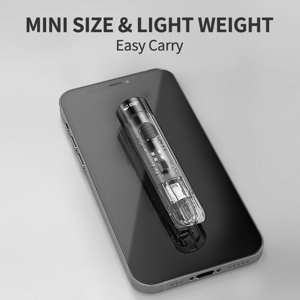 Portable Mini LED COB Flashlight USB Rechargeable with Red&Blue Light LED Torch Ultra Bright Camping Lantern Searching Hiking