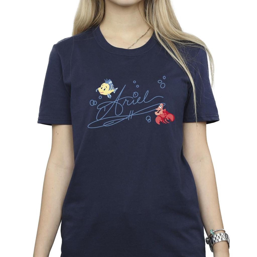 Disney Womens/Ladies The Little Mermaid Ariel Cotton Boyfriend T-Shirt