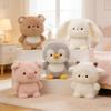 New Cute Plush Companion Doll Anime Elephant Rabbit Bear Panda Cartoon Desk Companion Doll 16cm Soft Plush Toy Gifts