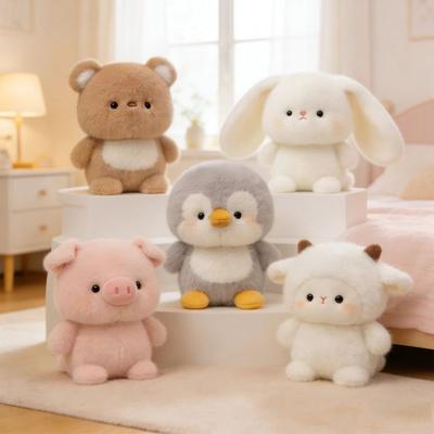 New Cute Plush Companion Doll Anime Elephant Rabbit Bear Panda Cartoon Desk Companion Doll 16cm Soft Plush Toy Gifts