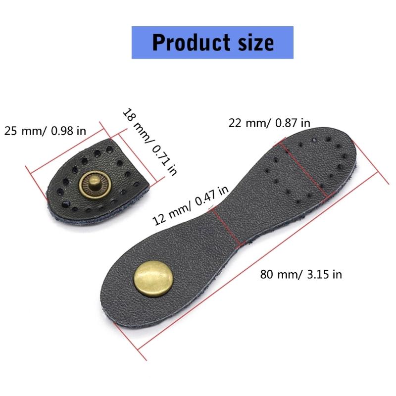 10 Pcs Sew On Leather Snap Buckles Practical Snap Button Closure Leather Purse Closure Fasteners with Sewing Holes