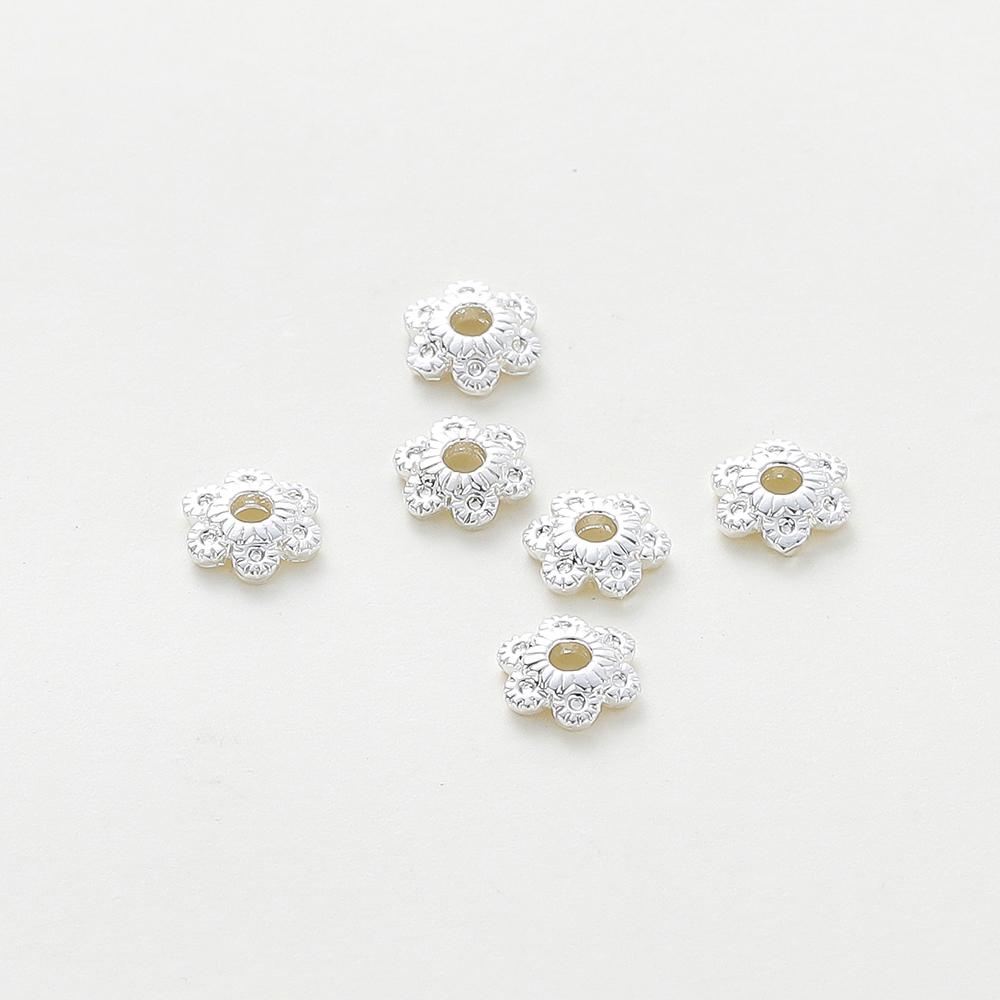 20pcs/lot 14K 18K Gold Color Tibetan Flower Beads Caps Tassel Loose Spacer Tray Beads For DIY Jewelry Making Accessories