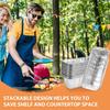 30/50Pcs Heavy Duty Grease Tray Liner Aluminum Drip Pans Disposable Aluminum Foil Box  Kitchen Prep