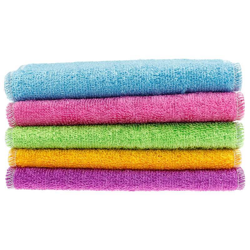 Fiber Double Layer Dish Towel With Oil Resistant Absorbent Non Shedding For Kitchen Cleaning