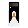 Cartoon Cute Goose Duck Game For Samsung Galaxy Z Flip 3 4 5 Hard Folding Clear PC Phone Case For Samsung Z Flip3 Cover Bumper