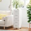 Badkamerkast Smalle Badkamerkast met 5 Lades voor Badkamer, 30 x 30 x 95 cm, Wit