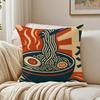 Ramen Pillow Japanese Retro Illustration Cushion Cushion Cover Pillowcase Antidustmite Living Room Sofa Decor Cushion Room