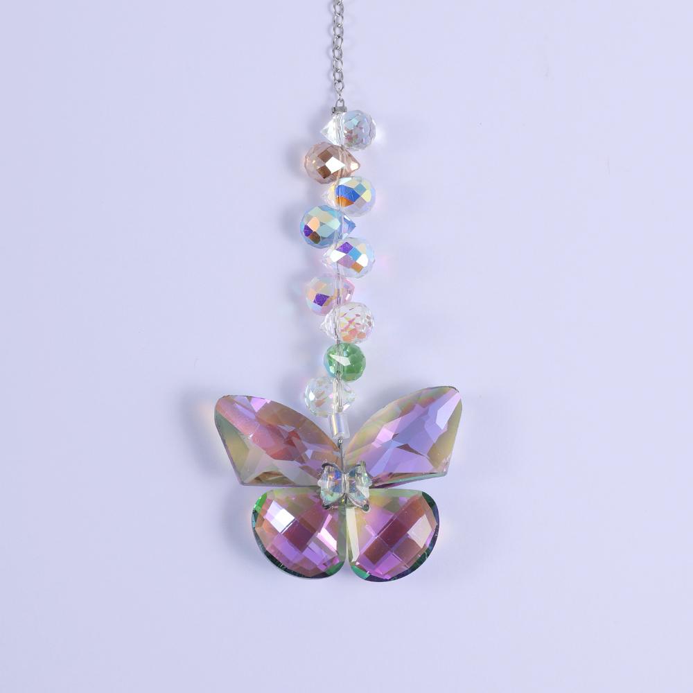

Хрустальные Ловцы Солнца в Форме Бабочек для Подвешивания на Окно, Ловцы Солнца-Радугообразователи для Декора Внутри и Снаружи, Патио, Сад, Подарки фиолетовый