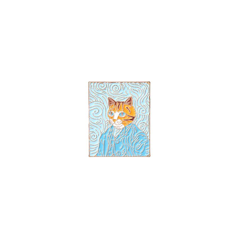 Versatile Metal Pins With Unique Oil Painting Designs For Fashionable Brooch Accessories