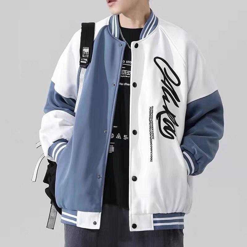 Herren Frühling und Herbst Baseballmantel Lockere Freizeitjacken für Männer
