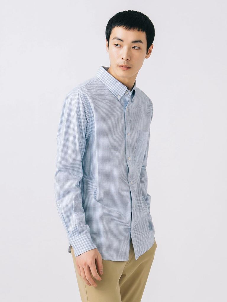 Beams Heart Men's Long Sleeve Jacquard Shirt, White, Size XL