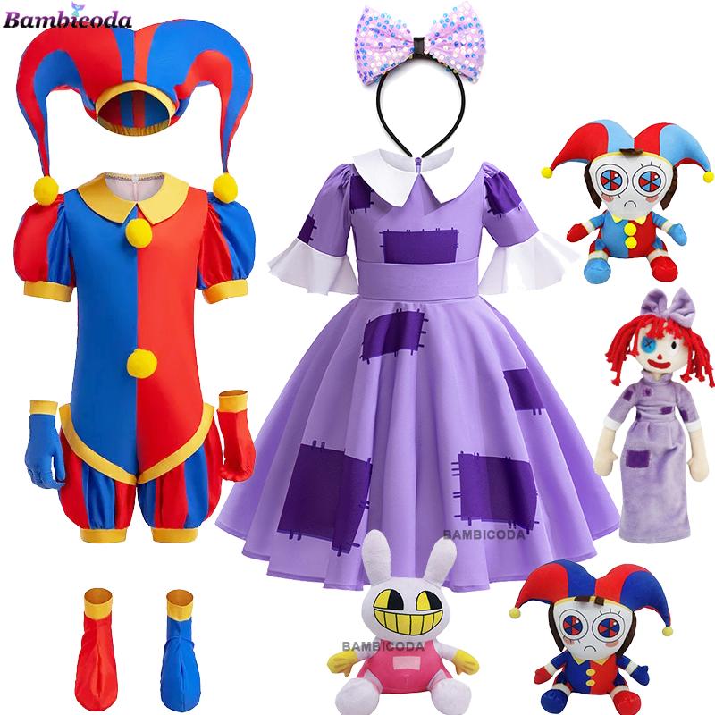 Anime Pomni Úžasný digitální cirkus Cosplay Kostým Kombinéza Halloweenský oblek Purimový kostým Kreslený Cosplay