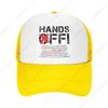 Black Snapback Hats for Men Snapback Trucker Hat for Womens Baseball Hats Hands Off Protest Cap