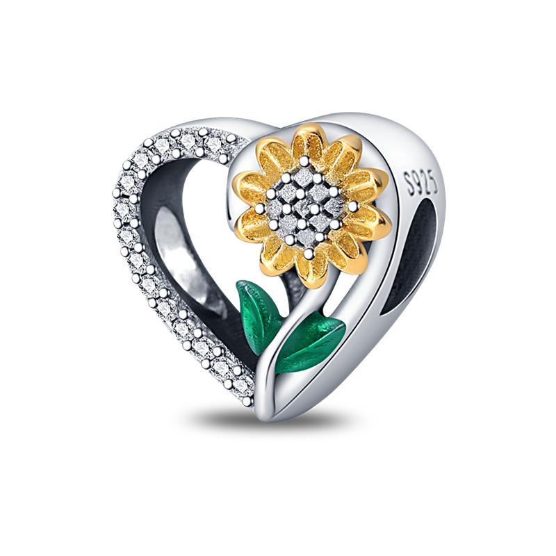 Plants Insects Charms Bead Copper Butterfly Dragonfly Cactus Clover Dangle Pendant Fit Pandora Bracelet Diy Jewelry