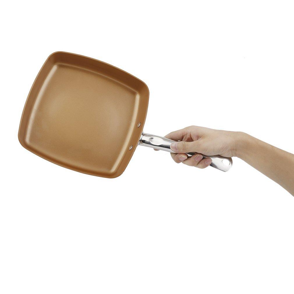 Buy Square NonStick Copper Coating Frying Pan Safe Oven Cookware