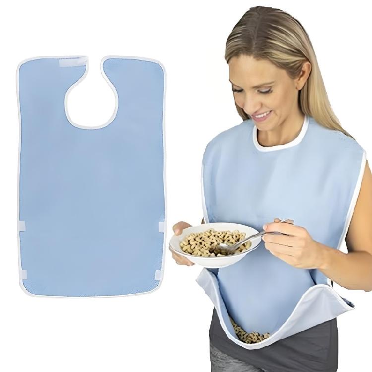 Waterproofed Feeding Apron Elderly Food Bag Durability Eating Adult Feeding Apron for Home And Hospital Use