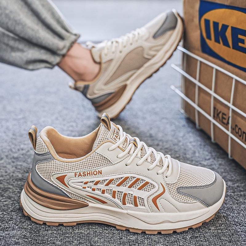 Fashion Men Sneakers Mesh Casual Shoes Lac-up Men Shoes Lightweight Vulcanize Shoes Walking Sneakers