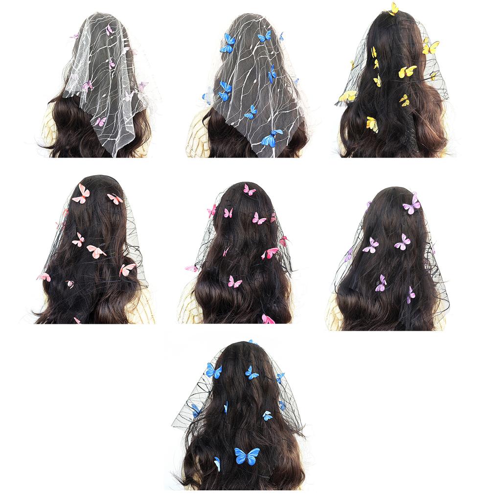 Feenschleier Fotoautomaten-Requisiten Schmetterling Haarreifen Stirnband Party Kopfschmuck Geburtstagsparty Halloween Requisiten für Mädchen