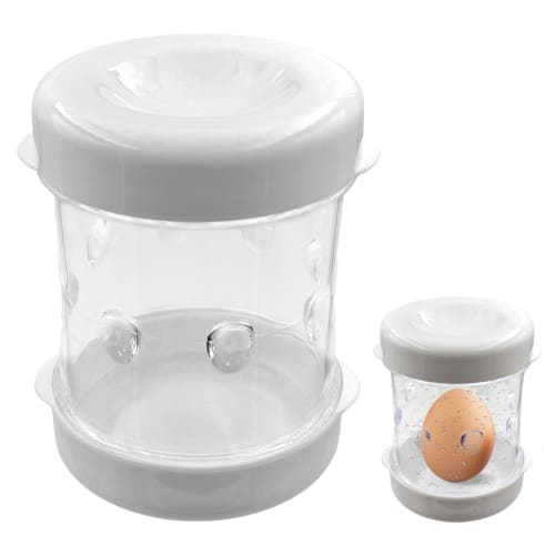 

KKLM Boiled Egg Peeler, White, Easy-to-Use Design with Peeling Tool, Convenient Kitchen Tool for Stress-Free Cooking