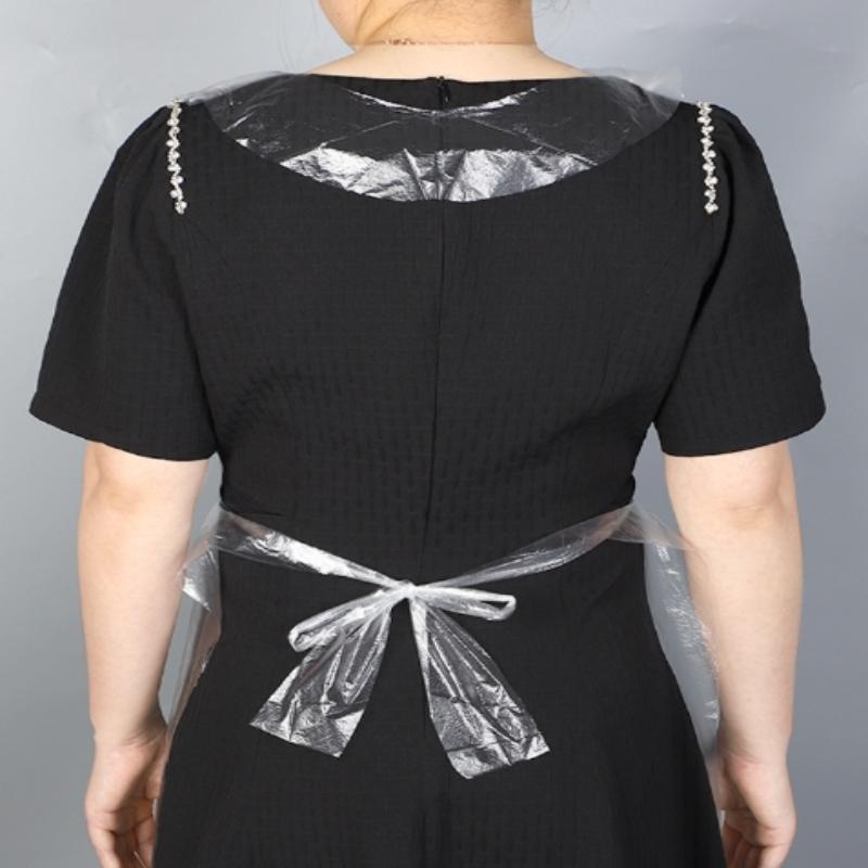 Disposable Aprons For Adults Transparent Waterproof Oil-Proof Disposable Apron Hot Pot Barbecue Kitchen Supplies