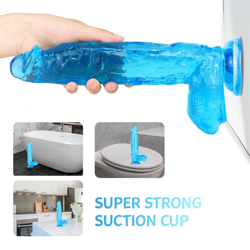Super Large Color Transparent Simulation Fake Penis Penis Female Adult Erotic Sex Products