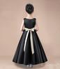 Kayiyasu Long Satin Dress for Perfect for Piano Formal Slimming Children's Dress, V-Neck Girls, Recitals, Weddings, Occasions, Sleeveless, Elegant,
