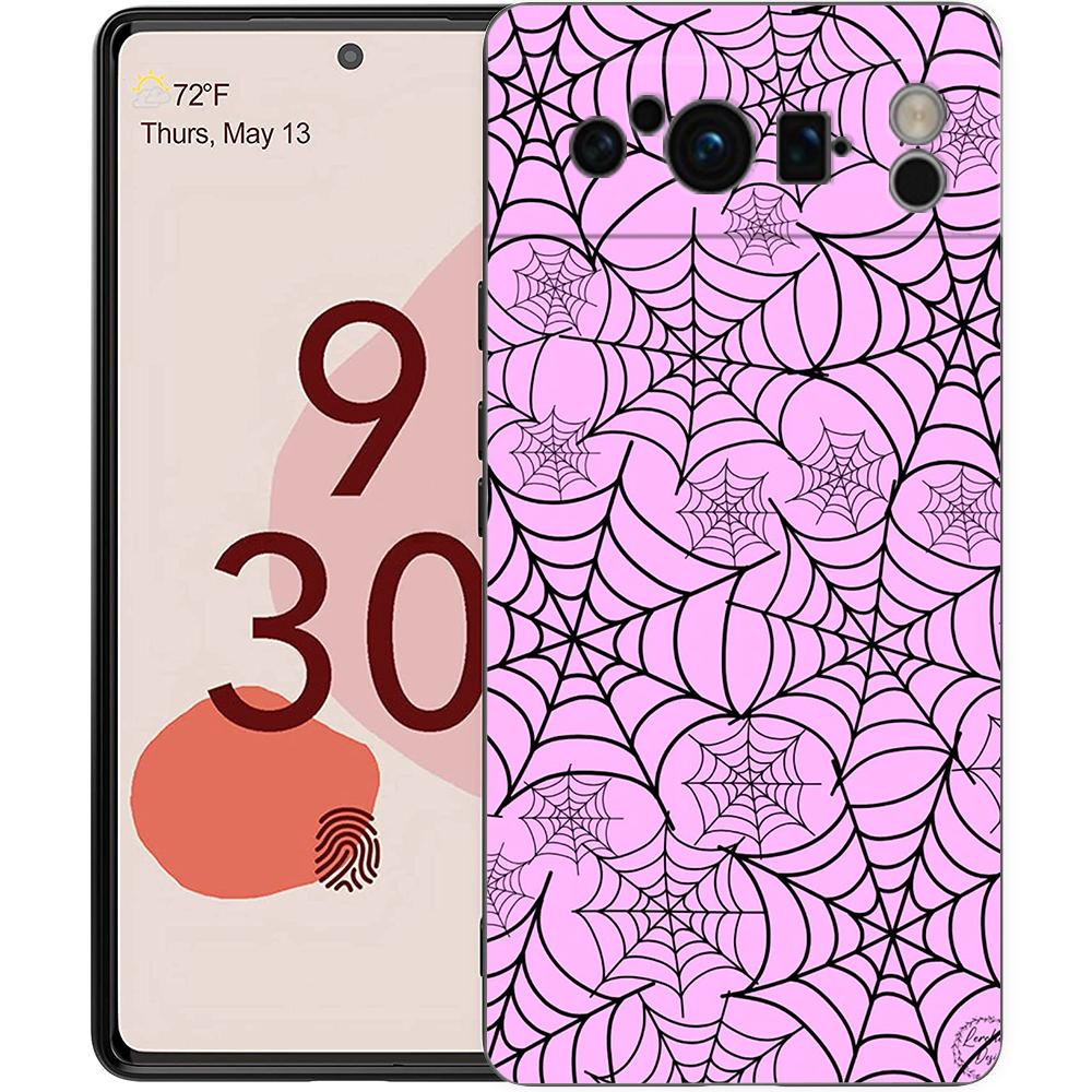 For Google Pixel 10 Pro Phone Case Pixel 9 Pro XL TPU Case Pixel 8 Pro 9A 8A 7A 7 6A 6 Pro Soft Cover Black Spider Web