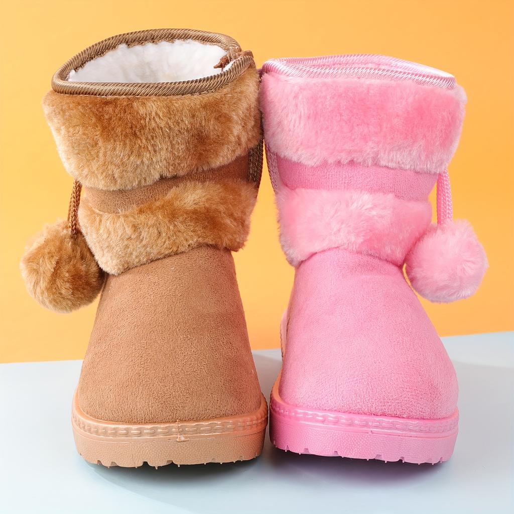 [Thickened Snow Boots] Thickened Insulated Youngsters Snow Boots | Plush Ball Padded Shoes