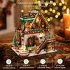 Christmas Doll House Wooden Miniature Kit Furniture Litht Dollhouse Furniture Handmade Model Assembly Toys Case Birthday Giftsr