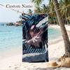 Obanai Custom Name Printed Beach Towel Personalized Soft Towel For Swimming Beach Travel