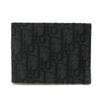 Used 10656 Oblique Jacquard Money Clip Wallet 2ESBH069YSE_H03E 7941 Current Card Case Logo Metal Black Men's from Japan