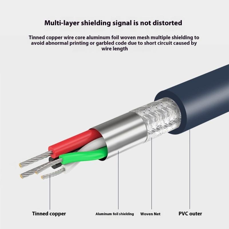 USB To CN36 Parallel Port Printer Cable USB To 36 Pin Parallel Printer Adapter Cable Converter Cord Printing Accessories