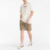 Puma Logo Drawstring Straight-Leg Shorts Men Bottoms Khaki 535372-63
