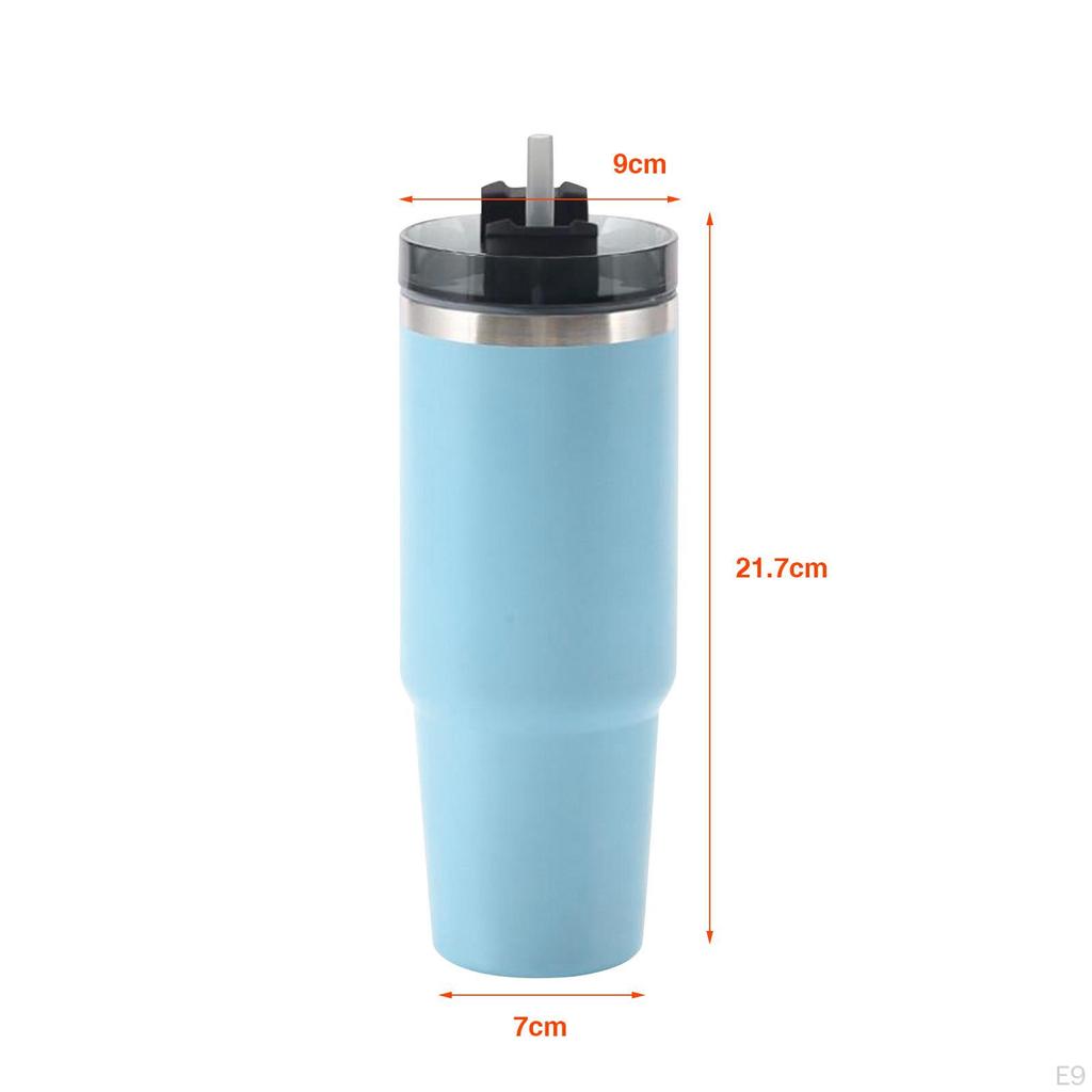Tumbler with Lid and Straw Coffee Cup Stainless Steel Travel Mug for Outdoor Adventure, Road Trips,