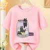 Grappige Pot Vol Katten Kinder T-shirt Anti Depressiva Cartoon Kitten Grafisch T-shirt Puur Katoen Korte Mouw Unisex Jongens Meisjes Tops