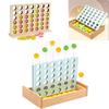 High-quality Wooden Connect Four Toy Interactive Game For Parent-child Bonding