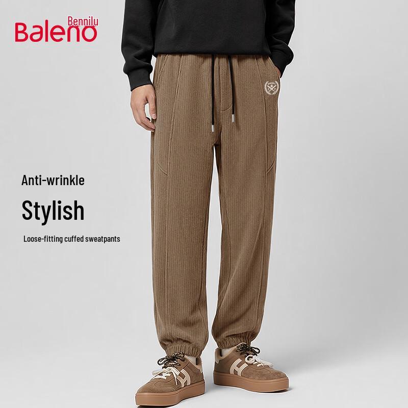 Baleno Men's Chenille American Retro Casual Sport Pants