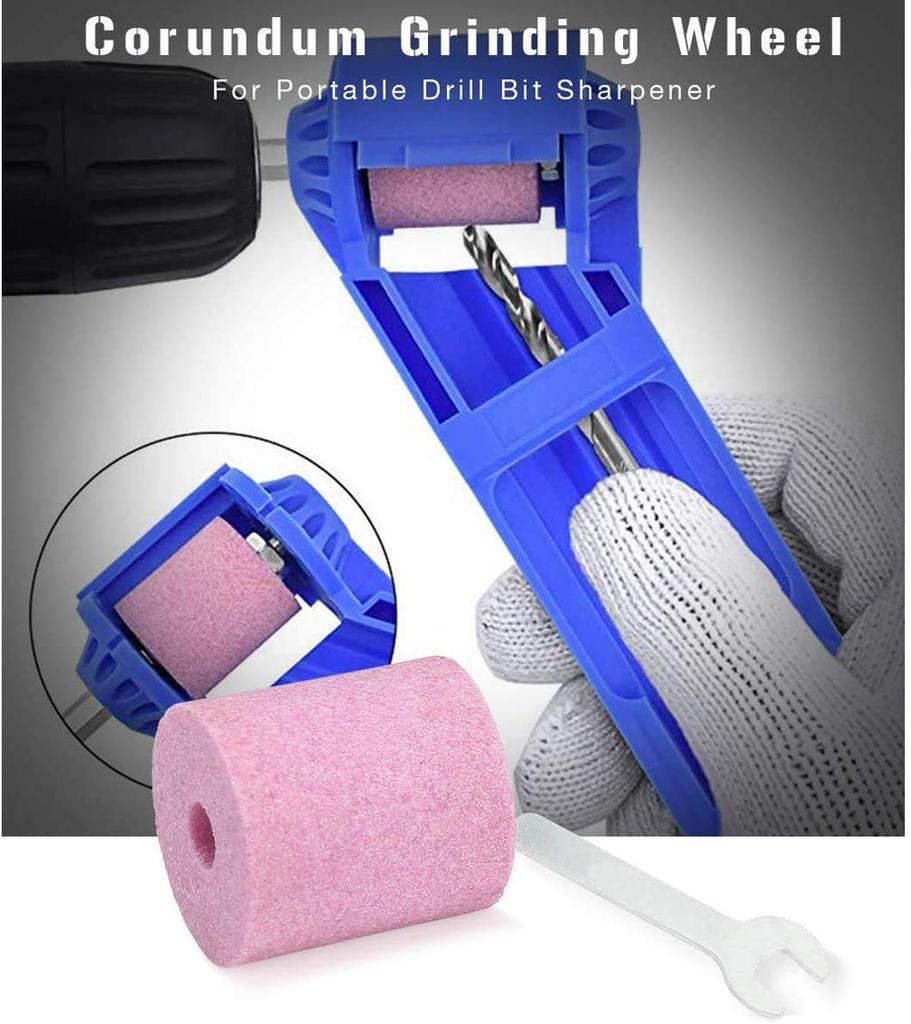 TAORAYO Drill Sharpener for Metal Range Portable Drill Sharpener with Corundum Grinding Hand Tool Drills, 2.0-12.5mm, Wheel,