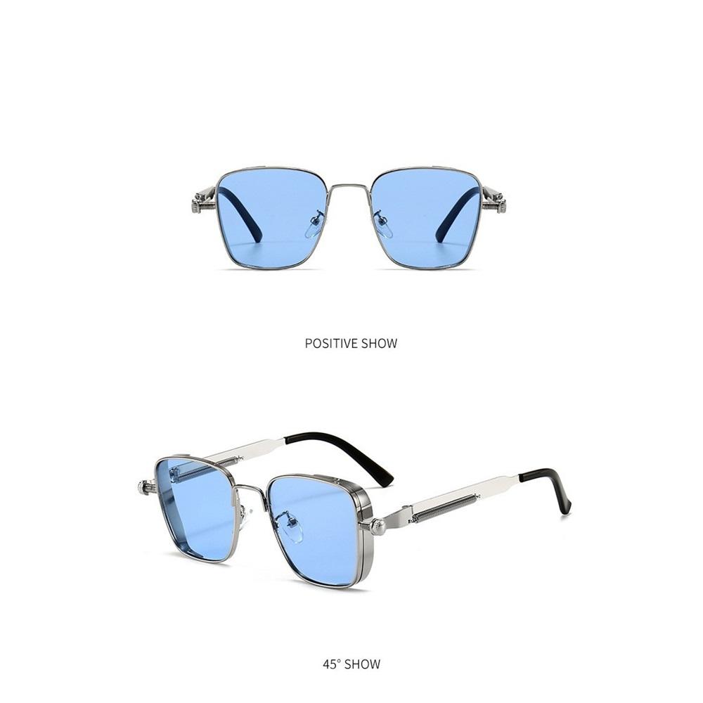 Retro square frame steampunk metal sunglasses personality sunglasses