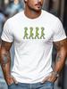 Summer Mens TShirt 100 Cotton Walking Aliens Printed Casual Short Sleeve Round Neck Breathable Oversized Daily Wear Tee