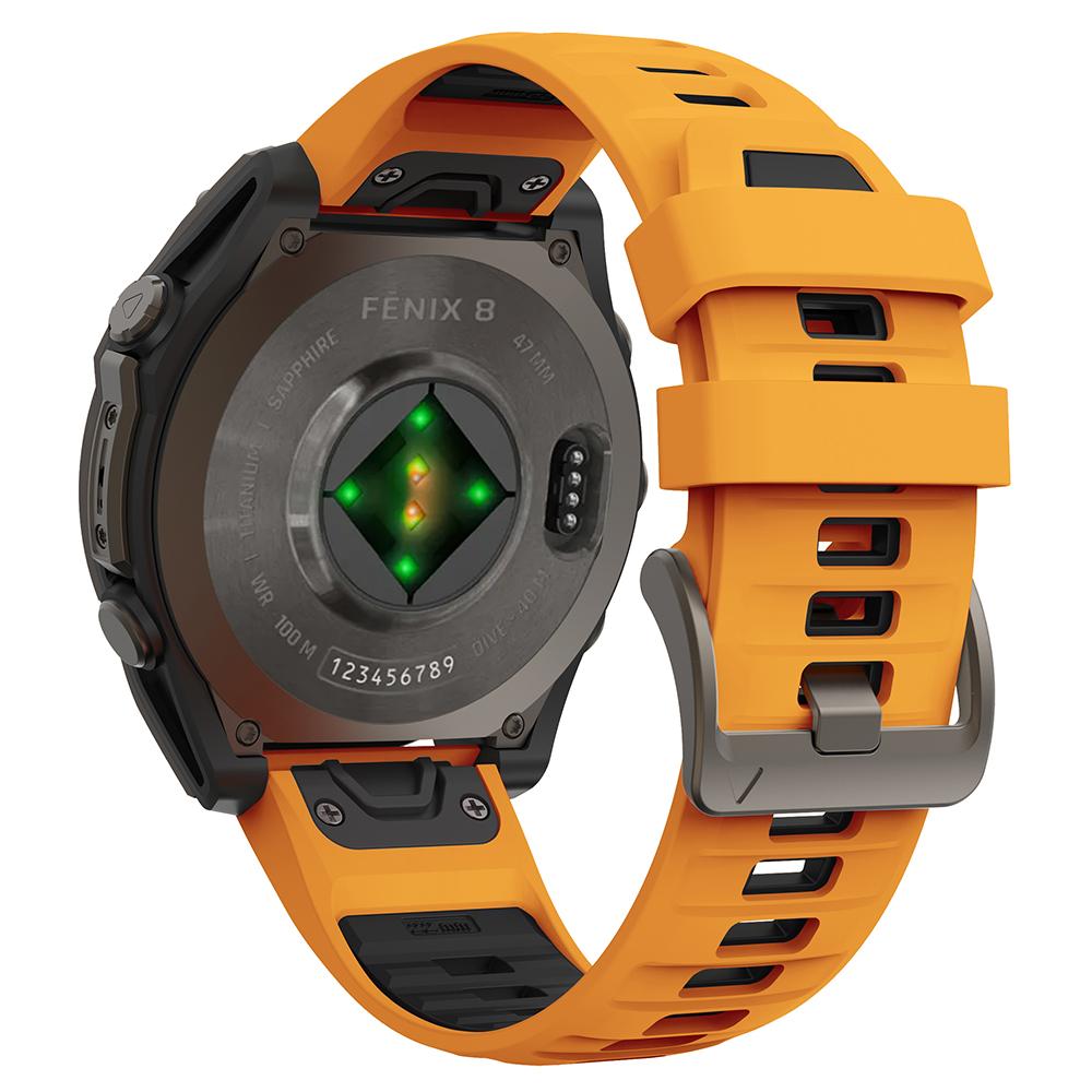KALEBOL QuickFit 22mm Watch Strap for Garmin Fenix 7 Pro/7/6 Pro Dual Color Silicone Wrist Band