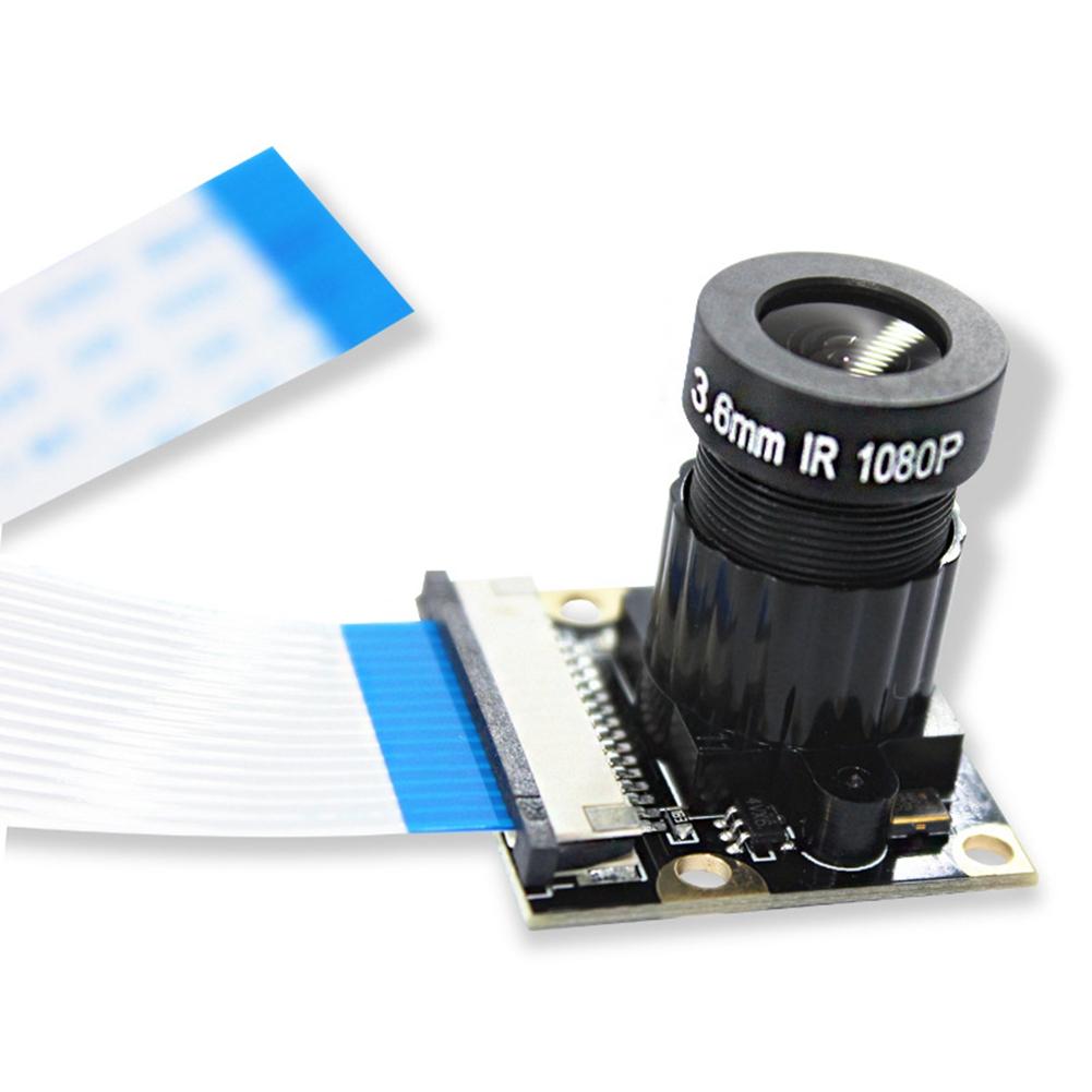 AA58 5MP OV5647 Camera Module Non-Night Vision Version for Raspberry Pi 75 Degree 3.6mm Adjustable Focus 1080P HD Webcam
