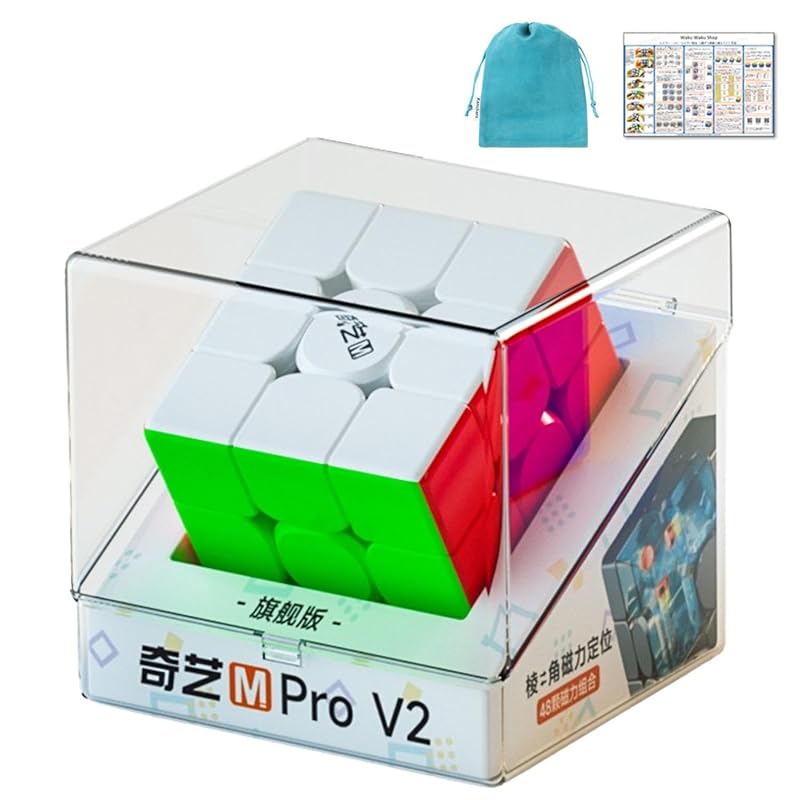

QY M Pro V2 [With pouch/genuine product] Equipped with magnet 3x3 cube Stickerless for competition 3D puzzle (Flagship)