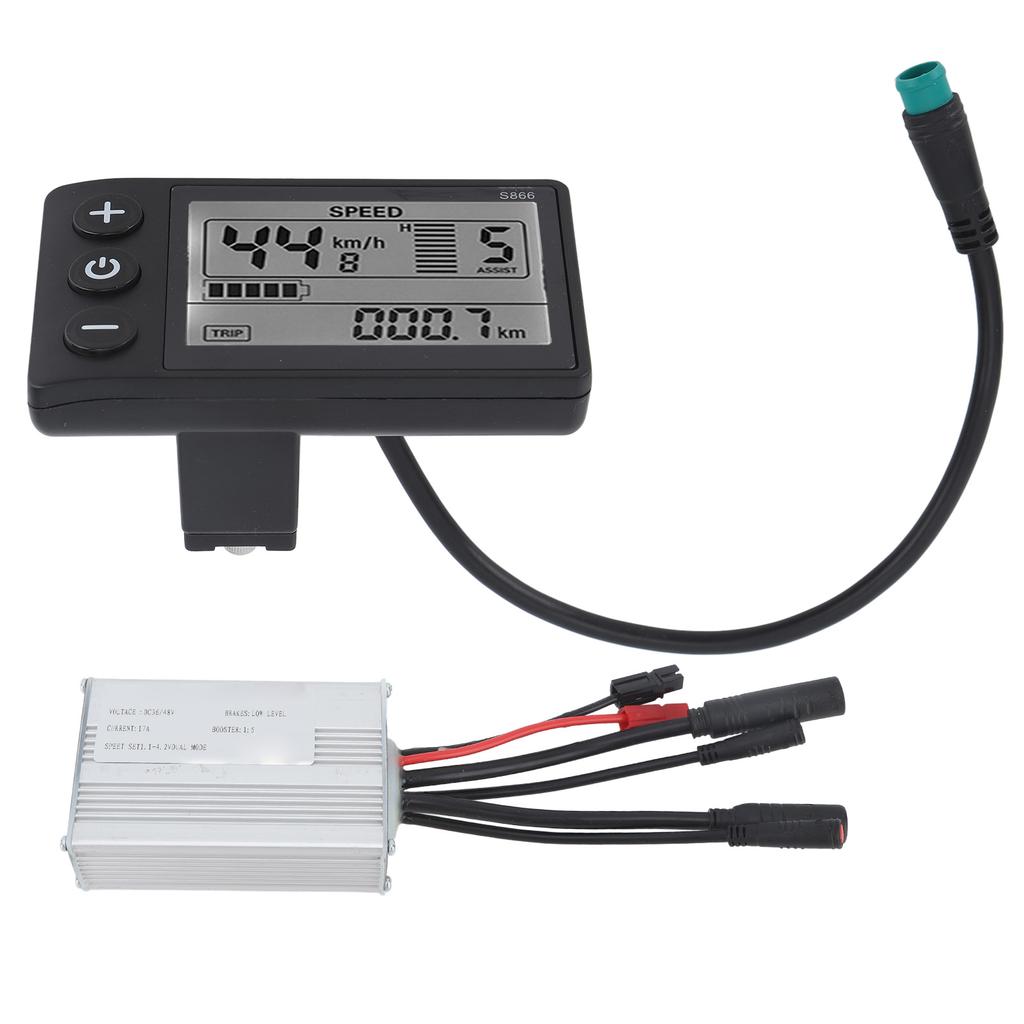 Controller per Bicicletta con Pannello S866 36V 48V 17A 250W 350W Controller Motore Guscio Metallico Impermeabile Kit di Conversione per Bicicletta per