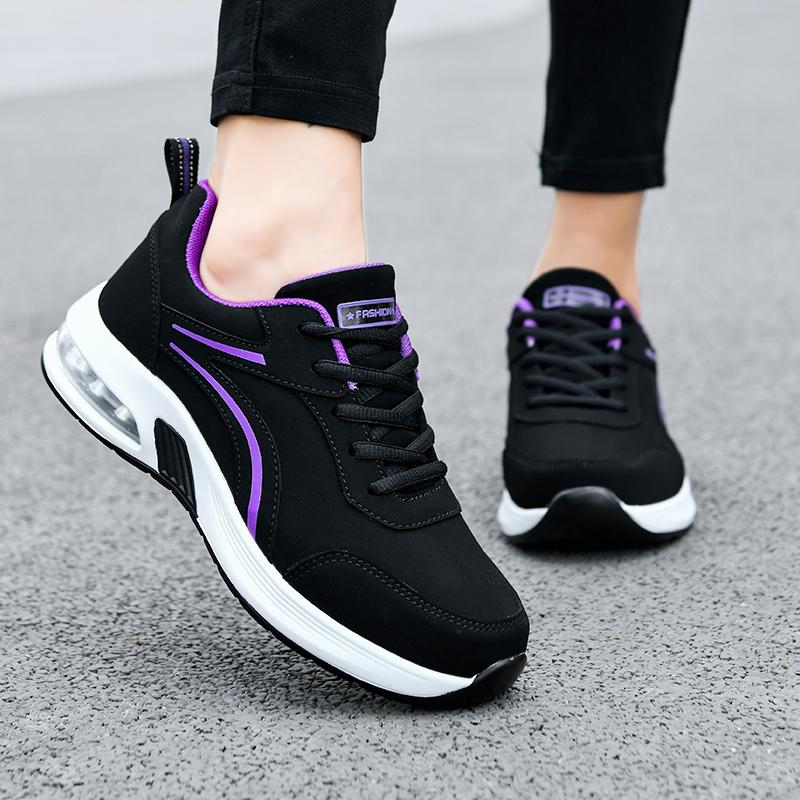 Autumn New Sports Shoes Air Cushion Running Shoes Leather Surface Casual Shoes Sports Running Shoes